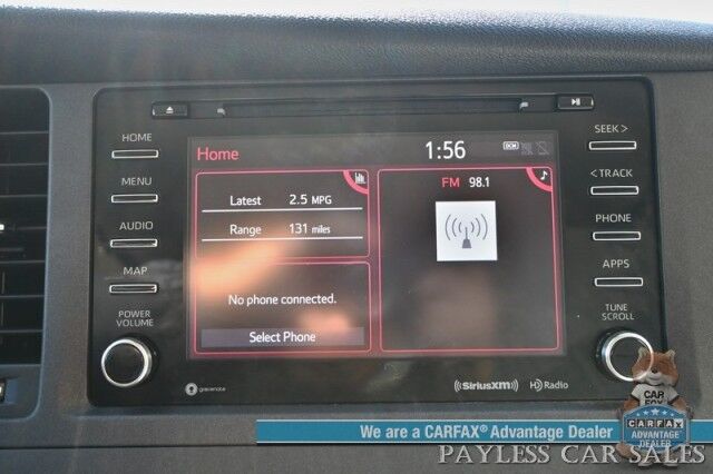 2020 Toyota Sienna LE / AWD / Power Premium Cloth Seats / Adaptive Cruise Control / Lane Departure & Blind Spot Alert / Apple CarPlay & Android Auto / Back Up Camera / 3rd Row / Seats 7 / Keyless Entry & Start / 24 MPG / 1-Owner Anchorage AK