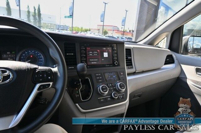 2020 Toyota Sienna LE / AWD / Power Premium Cloth Seats / Adaptive Cruise Control / Lane Departure & Blind Spot Alert / Apple CarPlay & Android Auto / Back Up Camera / 3rd Row / Seats 7 / Keyless Entry & Start / 24 MPG / 1-Owner Anchorage AK