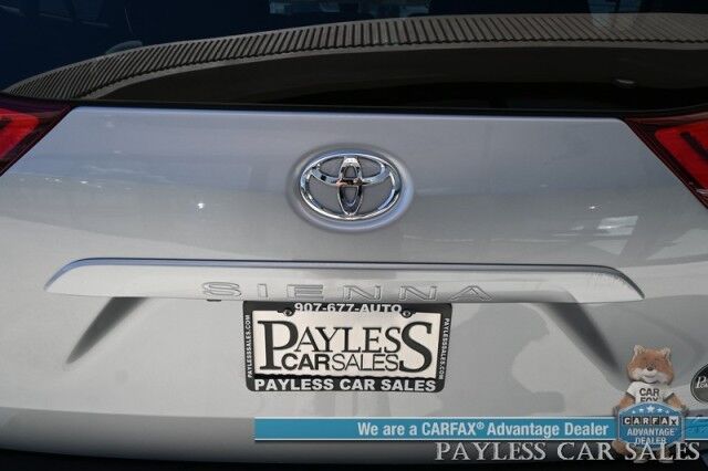 2020 Toyota Sienna LE / AWD / Premium Cloth Seats / Adaptive Cruise Control / Lane Departure & Blind Spot Alert / Apple CarPlay & Android Auto / Back Up Camera / 3rd Row / Rear Captains Chairs / Seats 7 / 24 MPG / 1-Owner Anchorage AK