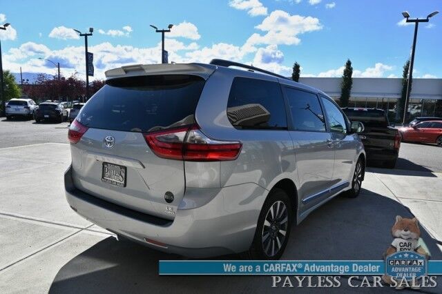 2020 Toyota Sienna LE / AWD / Premium Cloth Seats / Adaptive Cruise Control / Lane Departure & Blind Spot Alert / Apple CarPlay & Android Auto / Back Up Camera / 3rd Row / Rear Captains Chairs / Seats 7 / 24 MPG / 1-Owner Anchorage AK