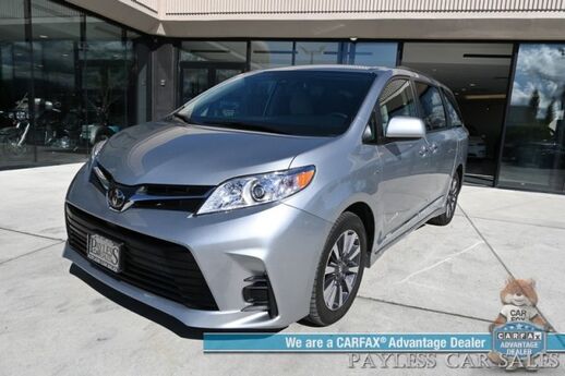2020 Toyota Sienna LE / AWD / Premium Cloth Seats / Adaptive Cruise Control / Lane Departure & Blind Spot Alert / Apple CarPlay & Android Auto / Back Up Camera / 3rd Row / Rear Captains Chairs / Seats 7 / 24 MPG / 1-Owner Anchorage AK