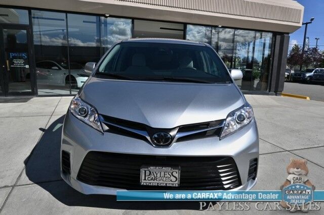 2020 Toyota Sienna LE / AWD / Premium Cloth Seats / Adaptive Cruise Control / Lane Departure & Blind Spot Alert / Apple CarPlay & Android Auto / Back Up Camera / 3rd Row / Rear Captains Chairs / Seats 7 / 24 MPG / 1-Owner Anchorage AK