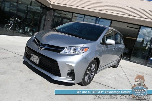 2020 Toyota Sienna LE / AWD / Premium Cloth Seats / Adaptive Cruise Control / Lane Departure & Blind Spot Alert / Apple CarPlay & Android Auto / Back Up Camera / 3rd Row / Rear Captains Chairs / Seats 7 / 24 MPG / 1-Owner Anchorage AK