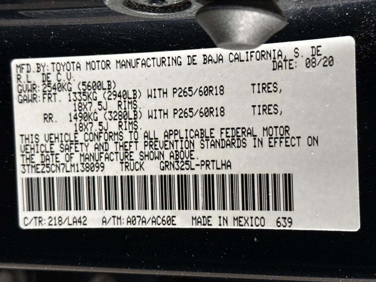 2020 Toyota Tacoma 2WD Limited San Antonio TX