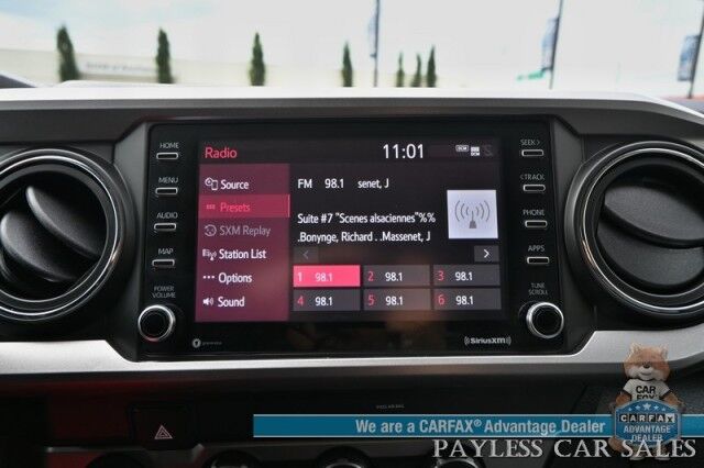 2020 Toyota Tacoma SR5 / 4X4 / Crew Cab / Long Bed / Power Driver's Seat / Bluetooth / Back Up Camera / Lane Departure Alert / Collision Alert / Cruise Control / Power Rear Window / Bed Liner / Alloy Wheels / Tow Pkg / 1-Owner Anchorage AK