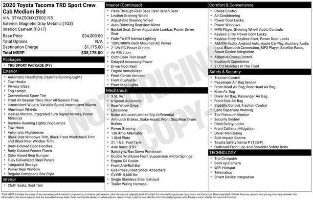 2020 Toyota Tacoma TRD Sport Raleigh NC