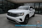 2020 Volkswagen Atlas Cross Sport 2.0T SE / AWD / Power & Heated Leather Seats / Adaptive Cruise Control / Lane Departure & Blind Spot Alert / Apple CarPlay & Android Auto / Back Up Camera / Bluetooth / Aluminum Wheels / 1-Owner