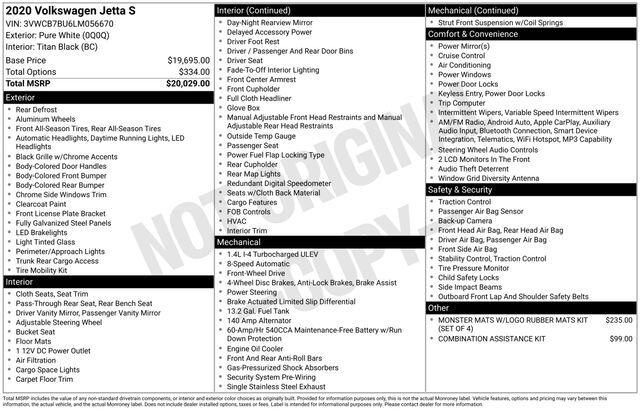 2020 Volkswagen Jetta 1.4T S Raleigh NC