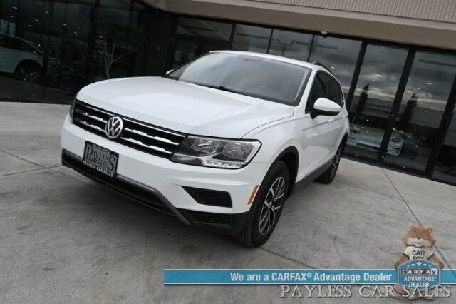 2020 Volkswagen Tiguan SE / AWD / Power & Heated Leather Seats / Panoramic Sunroof / Blind Spot Alert / Apple CarPlay & Android Auto / Wireless Phone Charger / Keyless Entry & Start / Back Up Camera / Tow Pkg / 27 MPG Anchorage AK
