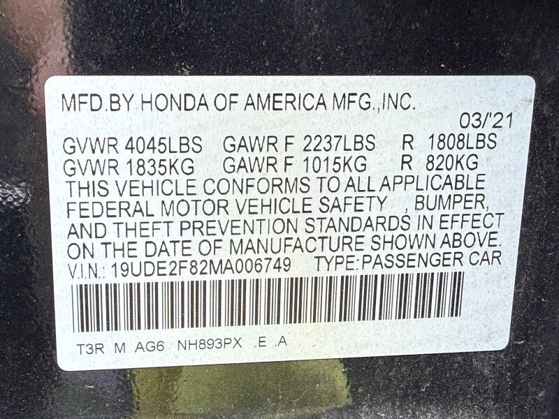 2021 Acura ILX FWD with Technology and A-SPEC Package Arlington VA