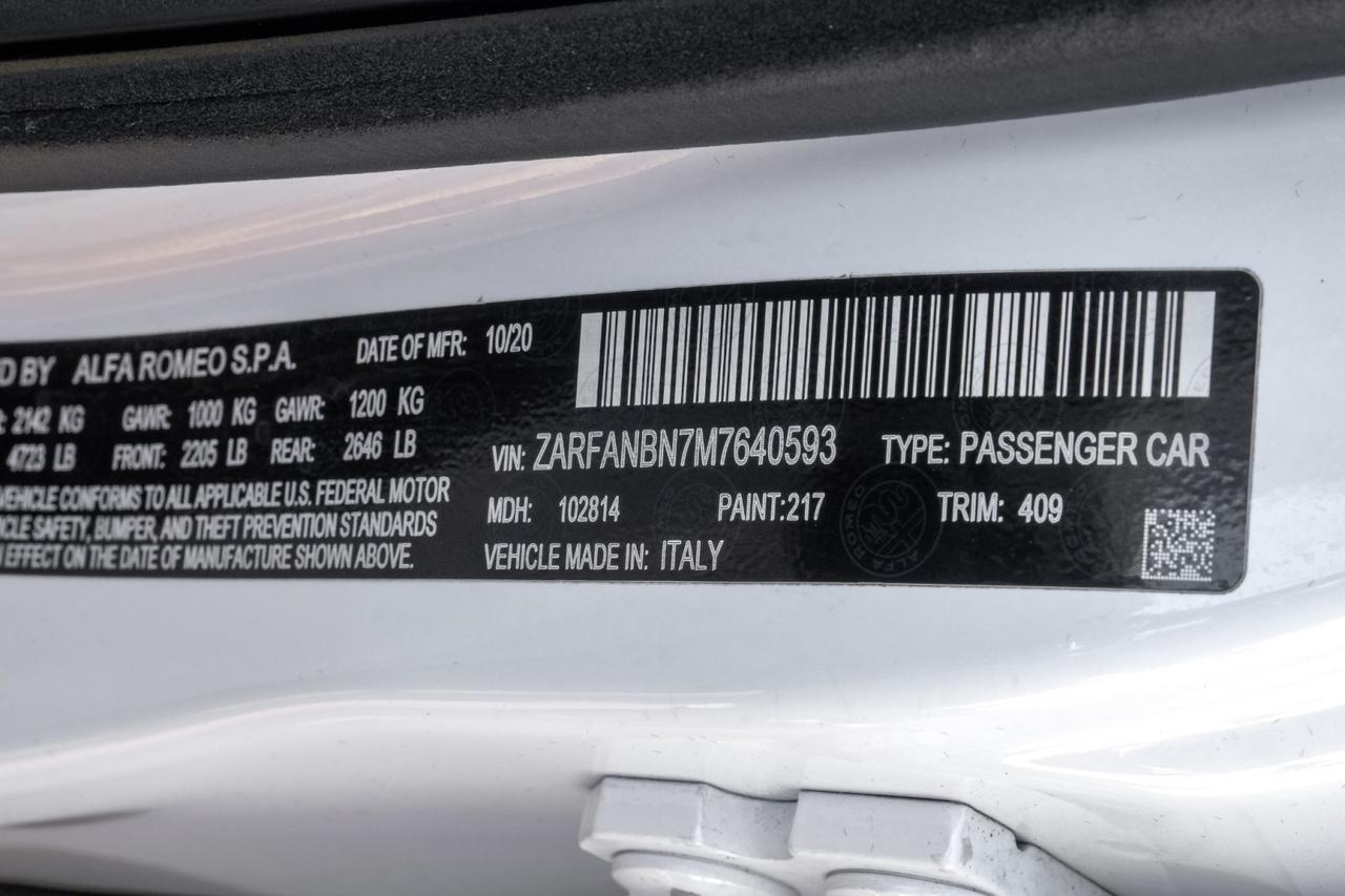 2021 Alfa Romeo Giulia Ti AWD AUTOMATIC NAVIGATION SUNROOF LEATHER HEATED SEATS REAR CA Carrollton TX