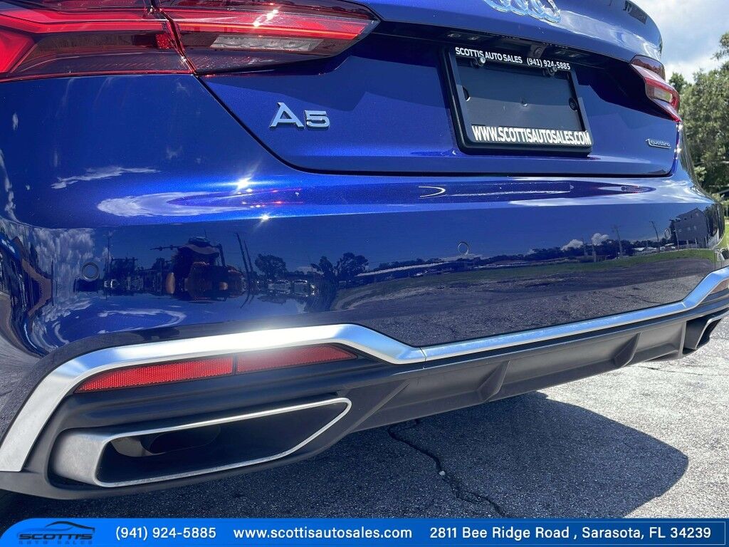 2021 Audi A5 Sportback S line Premium Plus~EXCELLENT CONDITION~ADAPTIVE CRUISE CONTROL~APPROACH LIGHTS~BLIND SPOT WARNING~DRIVER ASSISTANCE PACKAGE~HEATED SEATS~LEATHER SEATS~MOONROOF/ SUNROOF~PREMIUM SOUND SYSTEM~REAR CLIMATE CONTROLS~S LINE PACKAGE~SURROUND VIEW CAMERA~T Sarasota FL