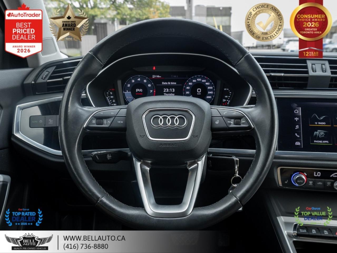 2021 Audi Q3 Komfort | B.CAM | PANO | LTHR | NOACCIDENT Toronto ON