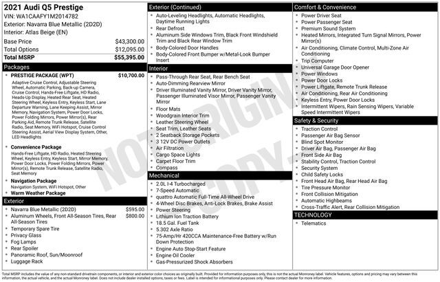 2021 Audi Q5 45 Prestige Raleigh NC