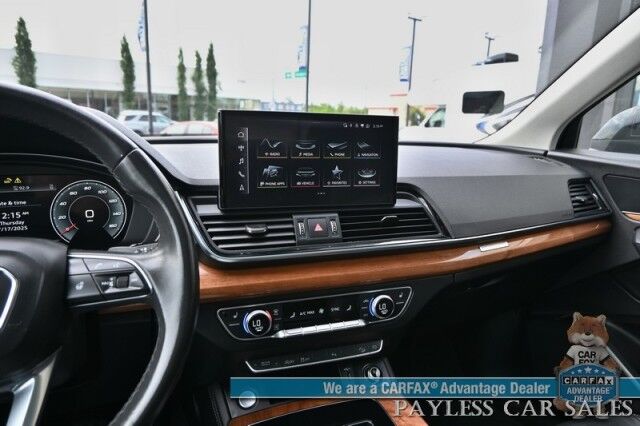 2021 Audi Q5 Premium Plus / AWD / Power & Heated Leather Seats / Heated Steering Wheel / Panoramic Sunroof / Adaptive Cruise / Lane Depart & Blind Spot Alert / 360 Camera / Apple CarPlay & Android Auto / USB Input / 28 MPG Anchorage AK