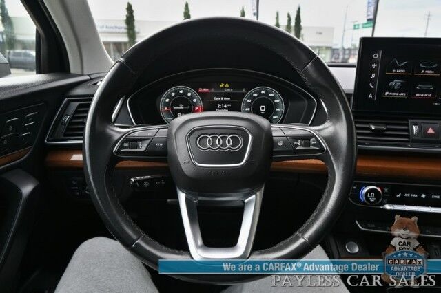 2021 Audi Q5 Premium Plus / AWD / Power & Heated Leather Seats / Heated Steering Wheel / Panoramic Sunroof / Adaptive Cruise / Lane Depart & Blind Spot Alert / 360 Camera / Apple CarPlay & Android Auto / USB Input / 28 MPG Anchorage AK