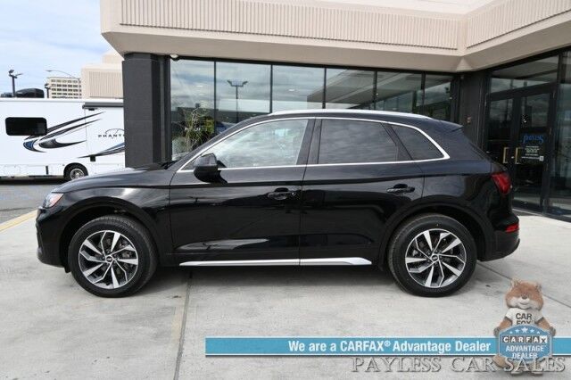 2021 Audi Q5 Premium Plus / AWD / Power & Heated Leather Seats / Heated Steering Wheel / Panoramic Sunroof / Adaptive Cruise / Lane Depart & Blind Spot Alert / 360 Camera / Apple CarPlay & Android Auto / USB Input / 28 MPG Anchorage AK