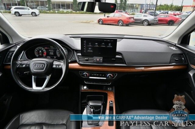 2021 Audi Q5 Premium Plus / AWD / Power & Heated Leather Seats / Heated Steering Wheel / Panoramic Sunroof / Adaptive Cruise / Lane Depart & Blind Spot Alert / 360 Camera / Apple CarPlay & Android Auto / USB Input / 28 MPG Anchorage AK
