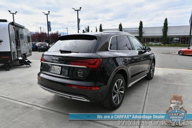 2021 Audi Q5 Premium Plus / AWD / Power & Heated Leather Seats / Heated Steering Wheel / Panoramic Sunroof / Adaptive Cruise / Lane Depart & Blind Spot Alert / 360 Camera / Apple CarPlay & Android Auto / USB Input / 28 MPG Anchorage AK