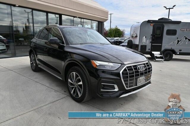 2021 Audi Q5 Premium Plus / AWD / Power & Heated Leather Seats / Heated Steering Wheel / Panoramic Sunroof / Adaptive Cruise / Lane Depart & Blind Spot Alert / 360 Camera / Apple CarPlay & Android Auto / USB Input / 28 MPG Anchorage AK