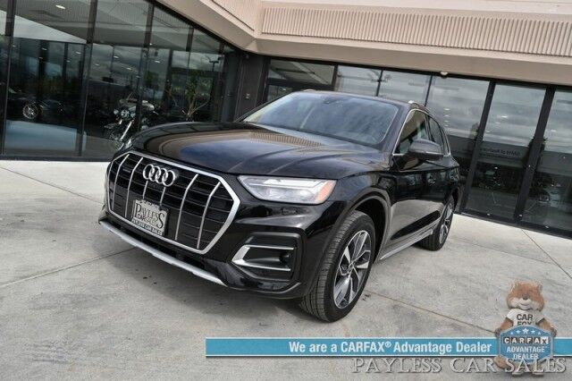 2021 Audi Q5 Premium Plus / AWD / Power & Heated Leather Seats / Heated Steering Wheel / Panoramic Sunroof / Adaptive Cruise / Lane Depart & Blind Spot Alert / 360 Camera / Apple CarPlay & Android Auto / USB Input / 28 MPG Anchorage AK