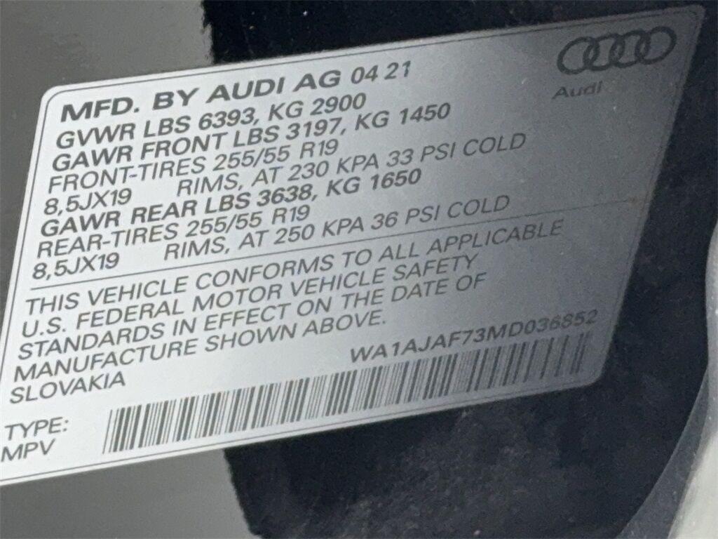 2021 Audi Q7 45 Premium NAV,CAM,PANO,HTD STS,BLIND SPOT,3RD ROW Plano TX