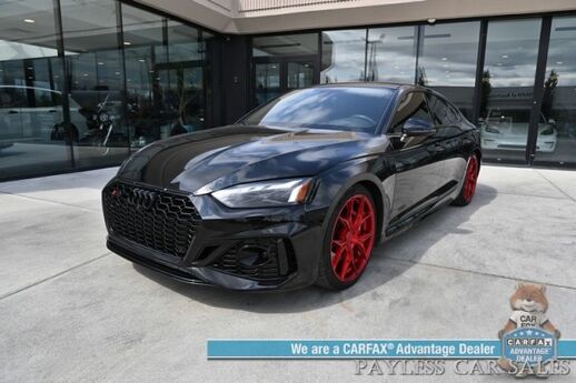 2021 Audi RS 5 Sportback AWD / RS Driver Assist & Dynamic Pkg / Black Optic Pkg / Front & Rear Heated Leather Seats / Heated Steering / Sunroof / NAV / HUD / B&O Speakers / Lane Depart & Blind Spot / 2nd Set Of Rohana Wheels / Low Miles Anchorage AK