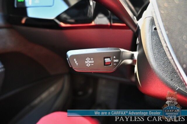 2021 Audi e-tron Prestige / AWD / Black Optic Pkg / Heated & Cooled Leather Seats / Panoramic Sunroof / Navigation / HUD / Bang & Olufsen Speakers / Lane Departure & Blind Spot Alert / 222 Mile Range / Low Miles / 1-Owner Anchorage AK