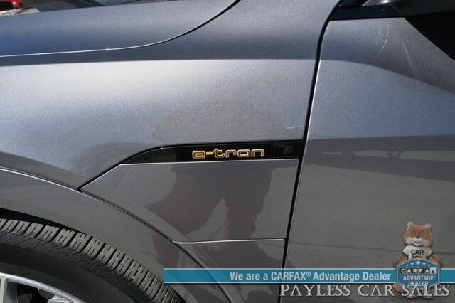 2021 Audi e-tron Prestige / AWD / Black Optic Pkg / Heated & Cooled Leather Seats / Panoramic Sunroof / Navigation / HUD / Bang & Olufsen Speakers / Lane Departure & Blind Spot Alert / 222 Mile Range / Low Miles / 1-Owner Anchorage AK
