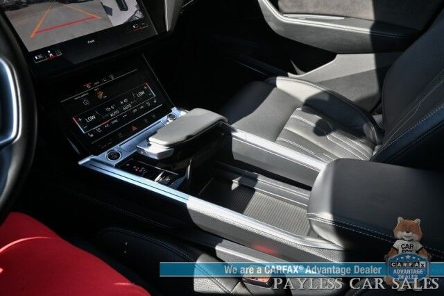 2021 Audi e-tron Prestige / AWD / Black Optic Pkg / Heated & Cooled Leather Seats / Panoramic Sunroof / Navigation / HUD / Bang & Olufsen Speakers / Lane Departure & Blind Spot Alert / 222 Mile Range / Low Miles / 1-Owner Anchorage AK