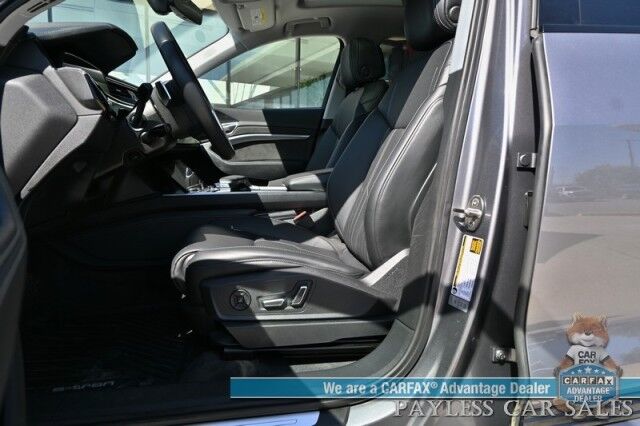 2021 Audi e-tron Prestige / AWD / Black Optic Pkg / Heated & Cooled Leather Seats / Panoramic Sunroof / Navigation / HUD / Bang & Olufsen Speakers / Lane Departure & Blind Spot Alert / 222 Mile Range / Low Miles / 1-Owner Anchorage AK