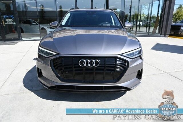 2021 Audi e-tron Prestige / AWD / Black Optic Pkg / Heated & Cooled Leather Seats / Panoramic Sunroof / Navigation / HUD / Bang & Olufsen Speakers / Lane Departure & Blind Spot Alert / 222 Mile Range / Low Miles / 1-Owner Anchorage AK