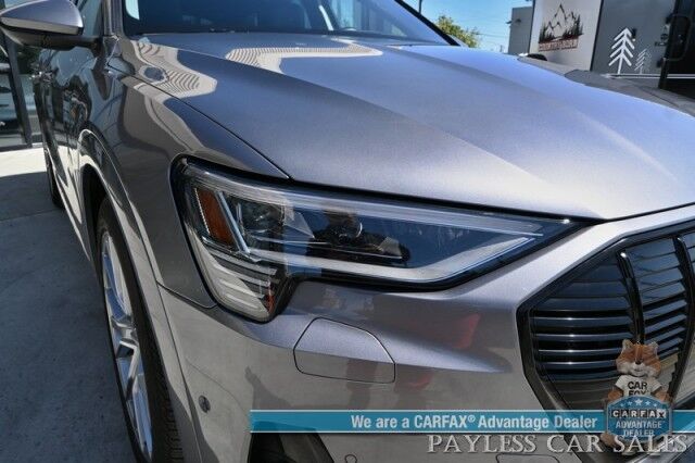 2021 Audi e-tron Prestige / AWD / Black Optic Pkg / Heated & Cooled Leather Seats / Panoramic Sunroof / Navigation / HUD / Bang & Olufsen Speakers / Lane Departure & Blind Spot Alert / 222 Mile Range / Low Miles / 1-Owner Anchorage AK