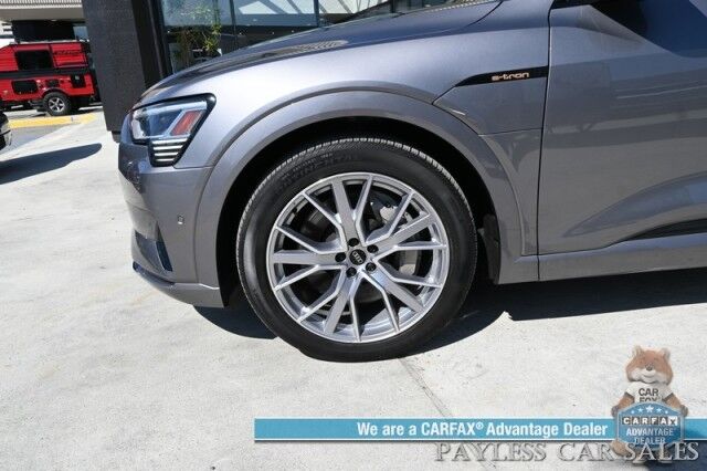 2021 Audi e-tron Prestige / AWD / Black Optic Pkg / Heated & Cooled Leather Seats / Panoramic Sunroof / Navigation / HUD / Bang & Olufsen Speakers / Lane Departure & Blind Spot Alert / 222 Mile Range / Low Miles / 1-Owner Anchorage AK