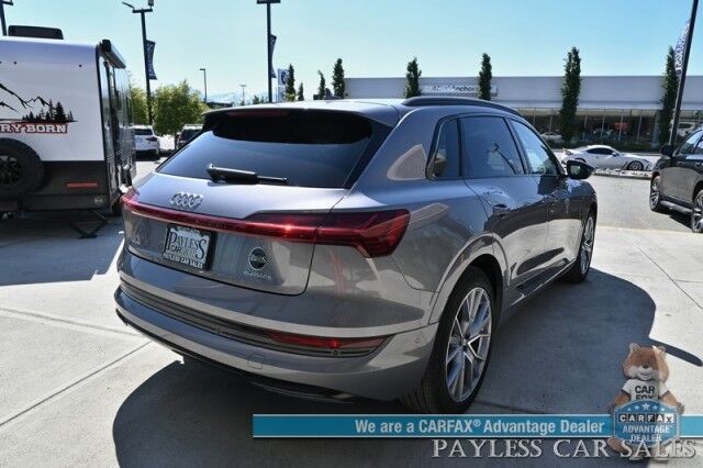 2021 Audi e-tron Prestige / AWD / Black Optic Pkg / Heated & Cooled Leather Seats / Panoramic Sunroof / Navigation / HUD / Bang & Olufsen Speakers / Lane Departure & Blind Spot Alert / 222 Mile Range / Low Miles / 1-Owner Anchorage AK