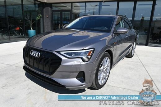 2021 Audi e-tron Prestige / AWD / Black Optic Pkg / Heated & Cooled Leather Seats / Panoramic Sunroof / Navigation / HUD / Bang & Olufsen Speakers / Lane Departure & Blind Spot Alert / 222 Mile Range / Low Miles / 1-Owner Anchorage AK