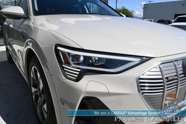 2021 Audi e-tron Sportback Premium Plus / AWD / Heated & Cooled Leather Seats / Panoramic Sunroof / NAV / Bang & Olufsen Speakers / Lane Depart & Blind Spot Alert / Apple CarPlay & Android Auto / 360 Cam / Tow Pkg / 218mi Range / 1-Owner Anchorage AK