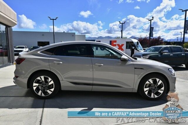 2021 Audi e-tron Sportback Premium Plus / AWD / Heated & Cooled Leather Seats / Panoramic Sunroof / NAV / Bang & Olufsen Speakers / Lane Depart & Blind Spot Alert / Apple CarPlay & Android Auto / 360 Cam / Tow Pkg / 218mi Range / 1-Owner Anchorage AK
