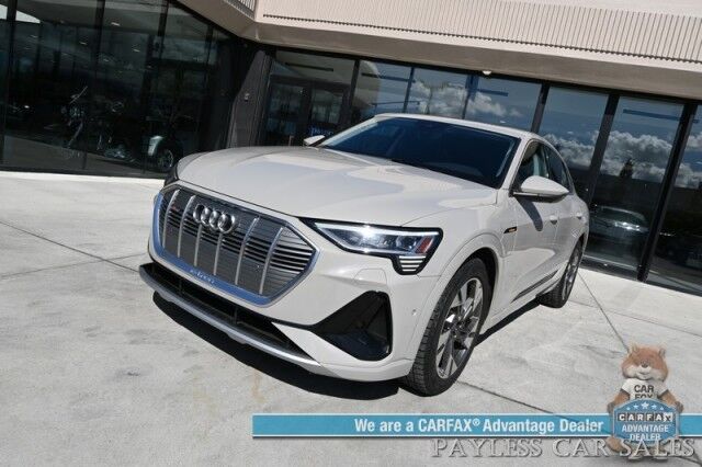 2021 Audi e-tron Sportback Premium Plus / AWD / Heated & Cooled Leather Seats / Panoramic Sunroof / NAV / Bang & Olufsen Speakers / Lane Depart & Blind Spot Alert / Apple CarPlay & Android Auto / 360 Cam / Tow Pkg / 218mi Range / 1-Owner Anchorage AK