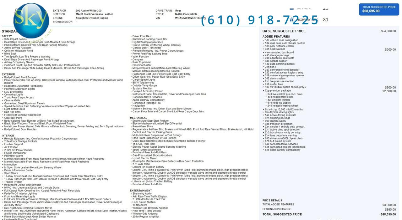 2021 BMW 4 Series M440i Convertible