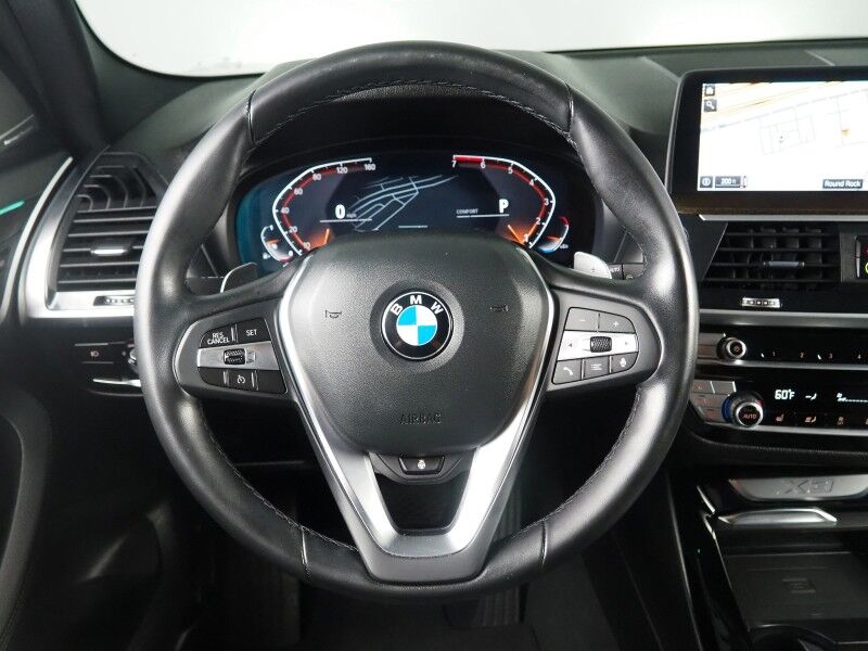 2021 BMW X3 sDrive30i *HEADS-UP DISPLAY, NAVIGATION, LIVE COCKPIT PRO, SAFTEY ALERTS, 360 VIEW CAMERAS, PANORAMA MOONROOF, VERNASCA LEATHER, HEATED SEATS/STEERING, COMFORT ACCESS, HARMAN/KARDON, WIRELESS CHARGING, ANDROID & APPLE Round Rock TX