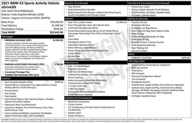 2021 BMW X3 xDrive30i Raleigh NC