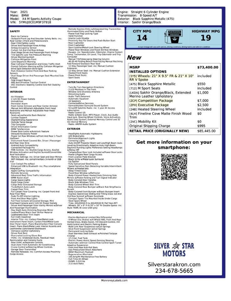 2021 BMW X4 M Competition Tallmadge OH