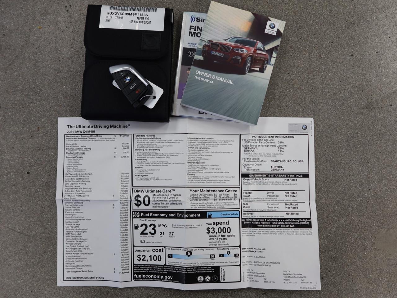 2021 BMW X4 M40i Executive Package 1-Owner 33k Miles Loaded $71k MSRP Scottsdale AZ