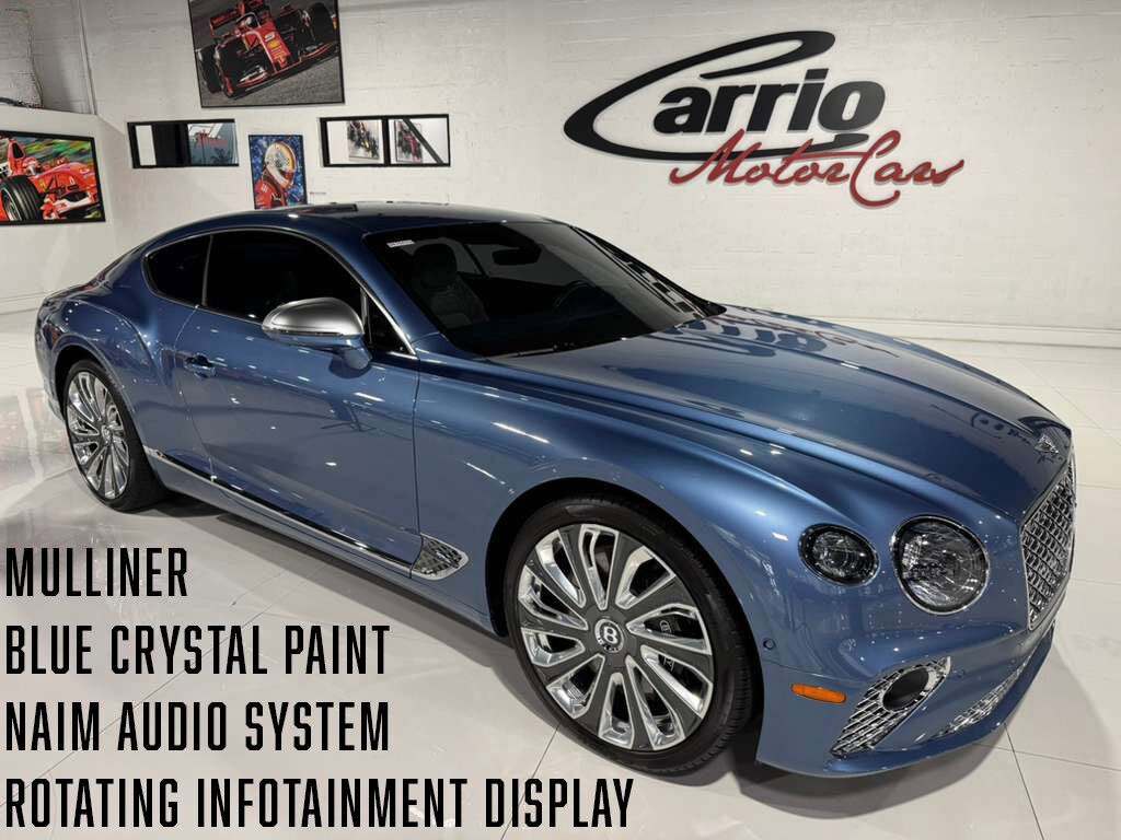 2021 Bentley Continental GT Mulliner Blue Crystal Paint, Naim audio system, rotating infotainment display AND MUCH MORE!!