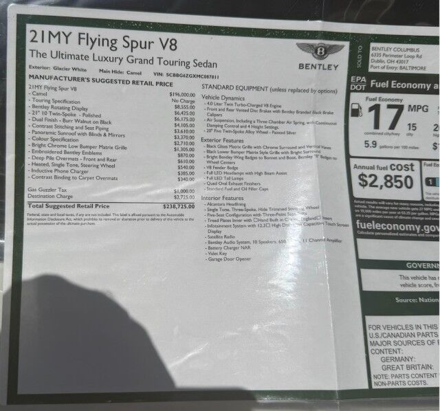 2021 Bentley Flying Spur V8 *ONLY 2800 MILES* *ROTATING DISPLAY* *TOURING SPEC* *1-OWNER* San Diego CA