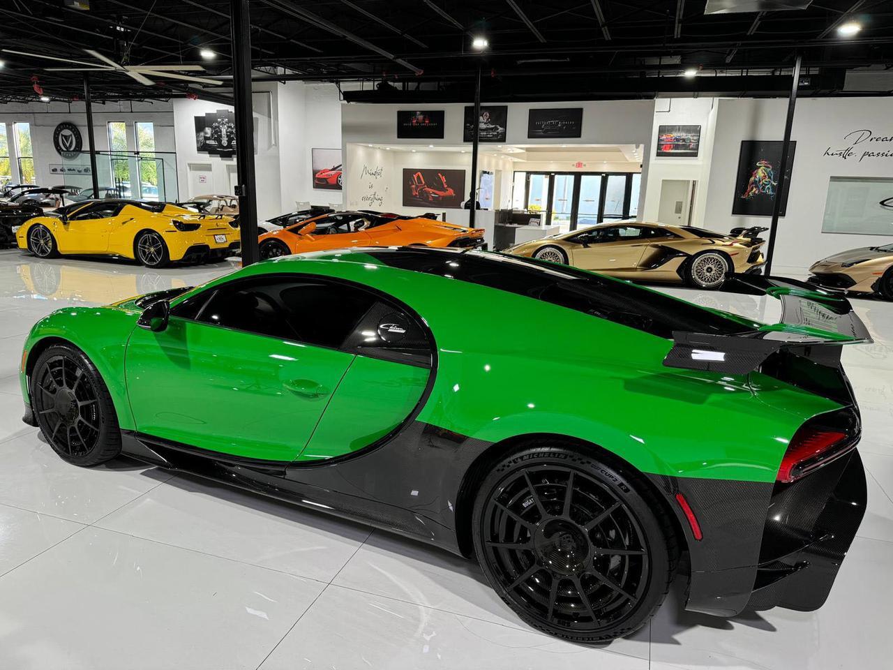 2021 Bugatti Chiron Pur Sport 1/60 for the world, Viper Green paint, exposed carbon wheels AND MUCH MUCH MORE!! Fort Lauderdale FL