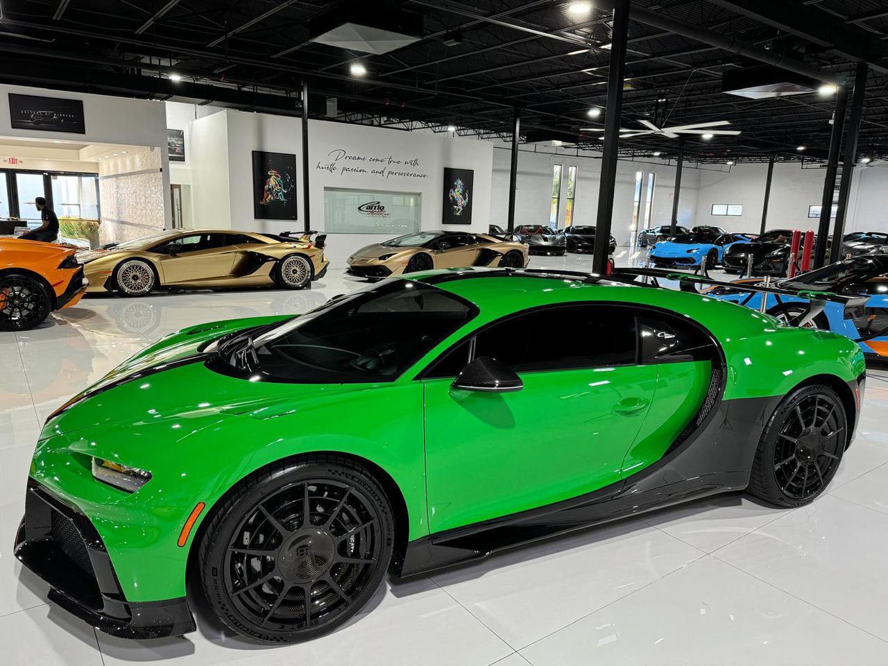 2021 Bugatti Chiron Pur Sport 1/60 for the world, Viper Green paint, exposed carbon wheels AND MUCH MUCH MORE!! Fort Lauderdale FL