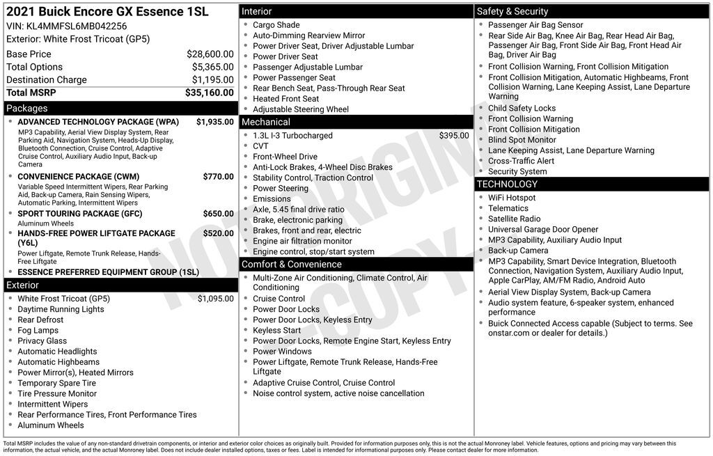 2021 Buick Encore GX Essence