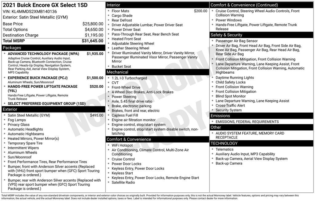 2021 Buick Encore GX Select Akron OH